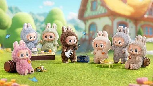 Cute Bunny Costume Plush Figure Collectible Toy Set